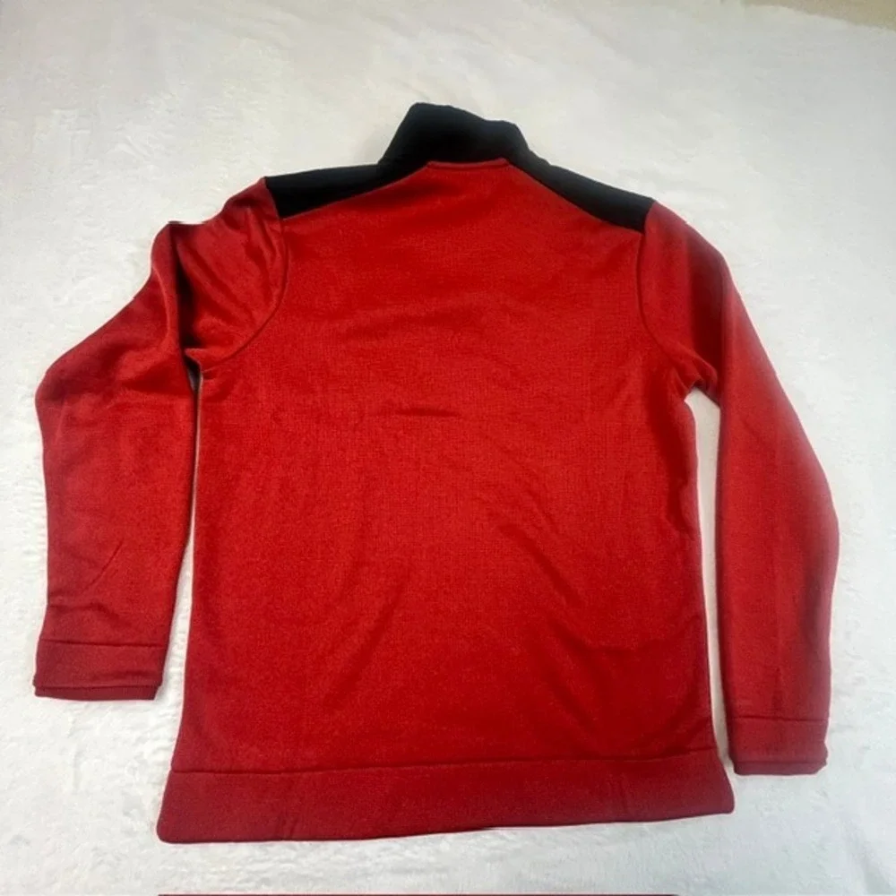 Under‎ Armour Storm SweaterFleece Mens Golf 1/4 Zip Pullover Red Black NWT